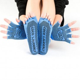 Yoga Socks Gloves Set Non-slip Five Toes