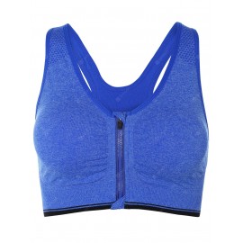 Padded Zipper Sports Bra