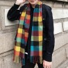 Plaid Fringed Cashmere-like Acrylic Yarns Scarf