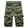 Zip Fly Multi Pockets Camo Cargo Shorts