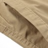 Solid Color Stereo Patch Pocket Straight Leg Zipper Fly Cargo Shorts For Men