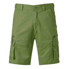 Straight Leg Applique Zip Up Pockets Cargo Shorts