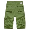 Straight Leg Applique Zip Up Pockets Cargo Shorts