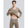 Seamless Sanding Men's Autumn Long Thermal Plus Velvet Thin Section Slim Youth Cotton Underwear