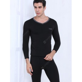 V-neck Plus Velvet Thickening Men's Thermal Underwear