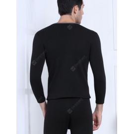 V-neck Plus Velvet Thickening Men's Thermal Underwear