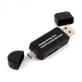 SD/Micro SD Card Reader Micro USB OTG Adapter and USB 2.0 Portable Memory Card Reader for SDXC SDHC