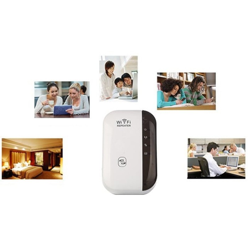 Wireless Network Repeater WiFi Signal Amplifier Router Expander 300M Enhanced Transmission