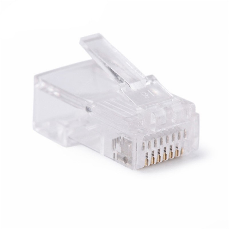 RJ45 Network LAN CAT5e Cat6 Patch Cable Crimp Plug Connector GOLD Pins