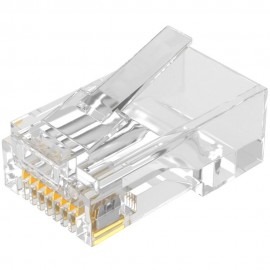 RJ45 Network Connector 8P8C Modular Ethernet Cable Head Plug Gold