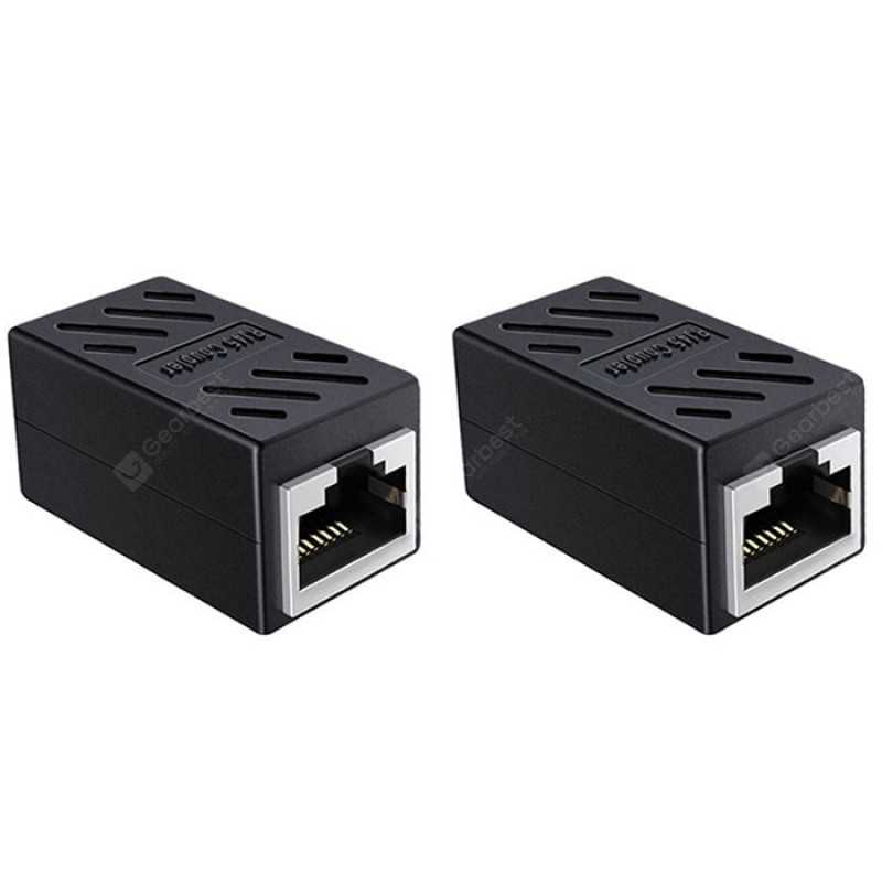 RJ45 Network Coupler Ethernet Cable Extender Adapter for Cat7 Cat6 Cat5e 2PCS