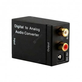 TV Optical Digital SPDIF/Coaxial to RCA L/R Headphone Analog Audio Converter