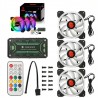 Wireless RGB LED Light 12cm Computer PC Case Cooling Fan CPU Cooler