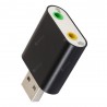 USB 7.1 Independent 3D Sound Card Adapters 3.5mm Audio