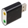 USB 7.1 Independent 3D Sound Card Adapters 3.5mm Audio