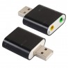 USB 7.1 Independent 3D Sound Card Adapters 3.5mm Audio