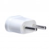 US To EU Plug White Travel Power Plug Adapter Converter Plug