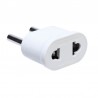 US To EU Plug White Travel Power Plug Adapter Converter Plug