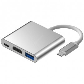 Type-C to HDMI / USB 3.0 / USB Type-C Adapter Converter