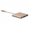 Type-c USB3.1 To HDMI USB3.0+PD Rechargeable Aluminum Alloy Three-in-one HD Adapter