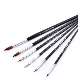 Nylon Blending Color Watercolor Painting Brush 6 Pcs