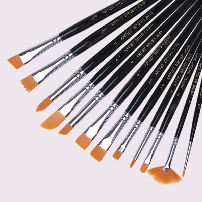 Nylon Mixed Short Brush 12pcs