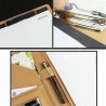 Solar Calculator A4 PU Leather Folder Holder Clipboard Cover