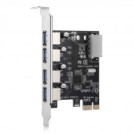 PCI-E to USB3.0 x 4 Converter Expansion Card for Desktop PC