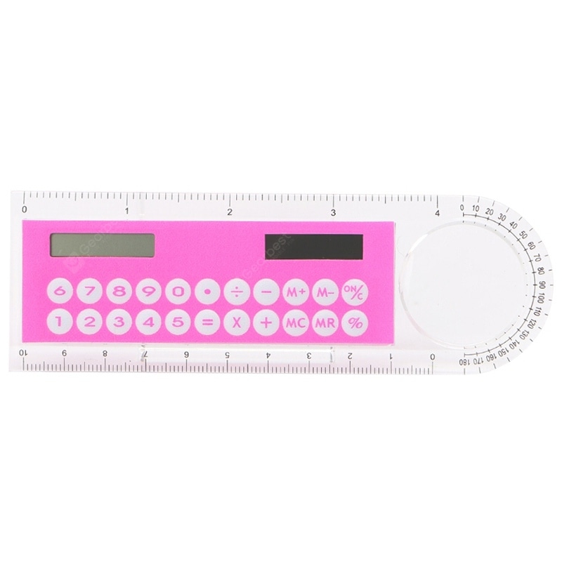 Portable Solar Energy Ruler Calculator Office Stationery for Student