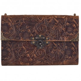 SP1342 Hand-carved Leather Combination Lock Notebook