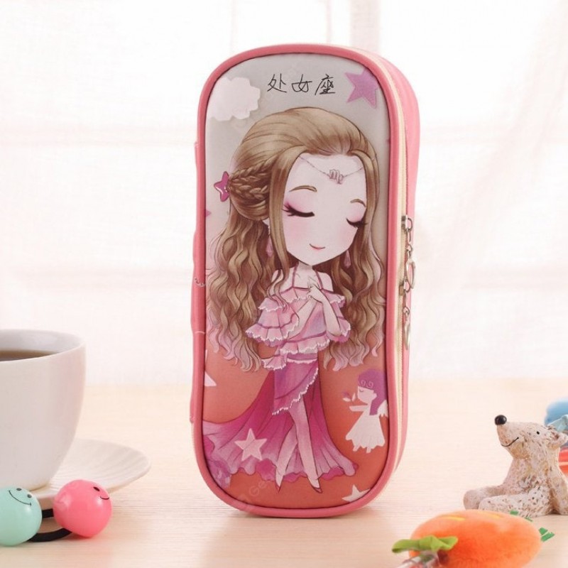 Virgo Pattern High Capacity Storage Stationery Pen Bag