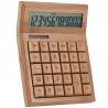 SP1448 CS29 Multi-function calculator 12-digit photoelectric double drive bamboo material (built-in button battery)