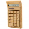 SP1454 CS19 12-Digit Calculator Photoelectric Double Drive Bamboo Material ( Built-In Button Battery )