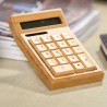 SP1454 CS19 12-Digit Calculator Photoelectric Double Drive Bamboo Material ( Built-In Button Battery )