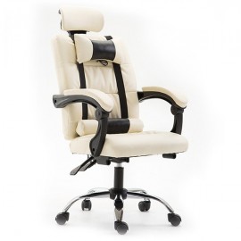 Office Gaming Massage Chair Ergonomic Computer Chair with Headrest Pillow