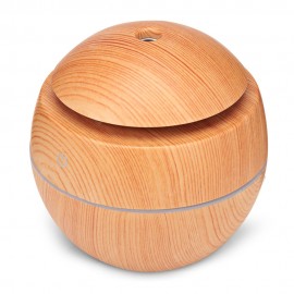 XBH - 035B Round Cover Wood Grain Humidifier Night Light Moisturizer Sprayer