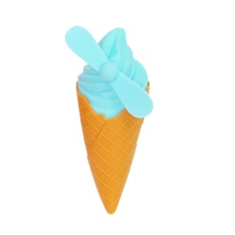 WYQH - 1 Cute Cone Ice Cream Small Fan USB Charging Mini Student Portable Dormitory Portable Handheld Fan