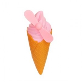 WYQH - 1 Cute Cone Ice Cream Small Fan USB Charging Mini Student Portable Dormitory Portable Handheld Fan