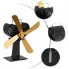 Powerful 4 Blades Silent Heat Powered Fan