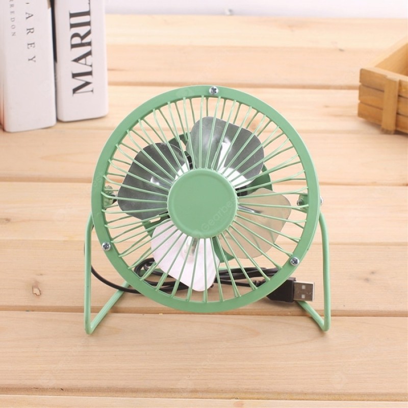 USB Mini Portable Aluminum Blade Steel Art Fan for Office Table / Computer Desk