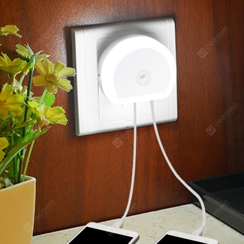 Utorch B07 Dual USB Ports Adapter Charger Night Light