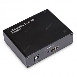 VGA + R / L to HDMI Converter Adapter