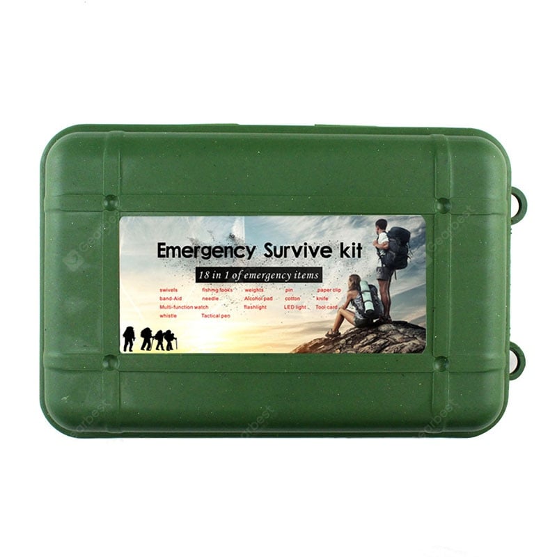 Outdoor Multi-function First Aid Equipment Box Survival Watch Set Earthquake Car Self-help Kit Emergency Kit