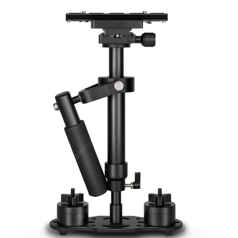 S40 Professional 40cm Aluminum Alloy Handheld Stabilizer with Quick Release Plate and Clamp Base for Canon / Nikon / Sony / DS