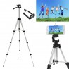 Three-way Head Lightweight Universal Tripod Camera + Cell Phone Clip Holder Camera Bracket