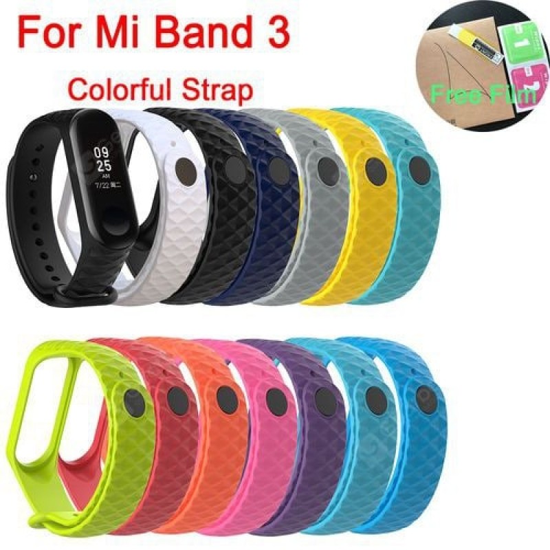 Solid Color Replacement Wristband Silicone Bracelet Wrist Strap for Xiaomi Mi Band 3