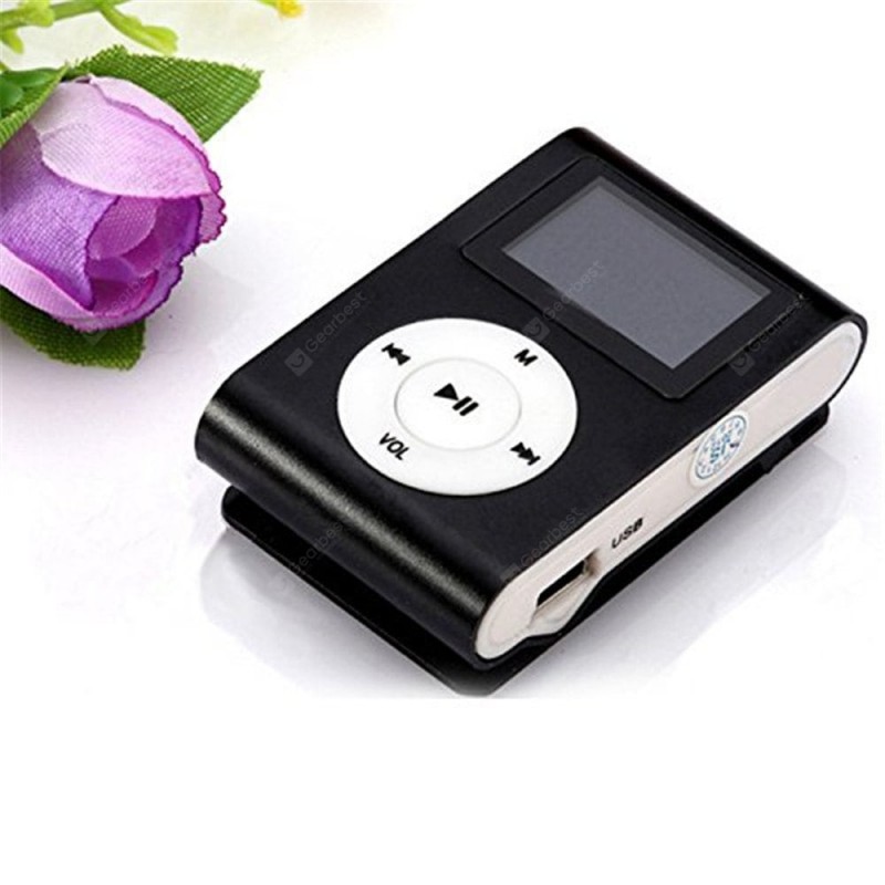 USB Clip MP3 Player LCD Screen Support 32GB Micro SD TF Card