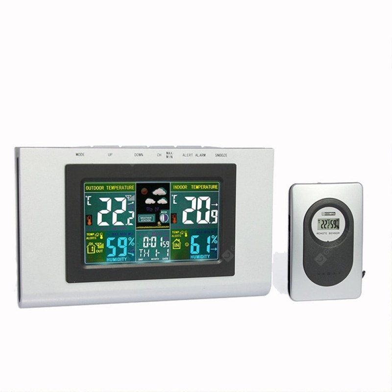 XY - TQ3 Weather Forecast Clock Creative Home Wireless Temperature and Humidity Meter LCD Electronic Screen