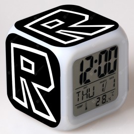 NZ - 12 Square Colorful Mood Led Alarm Clock