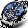 Swiss Solid Stainless Steel Men's Tourbillon Automatic Mechanical Watch